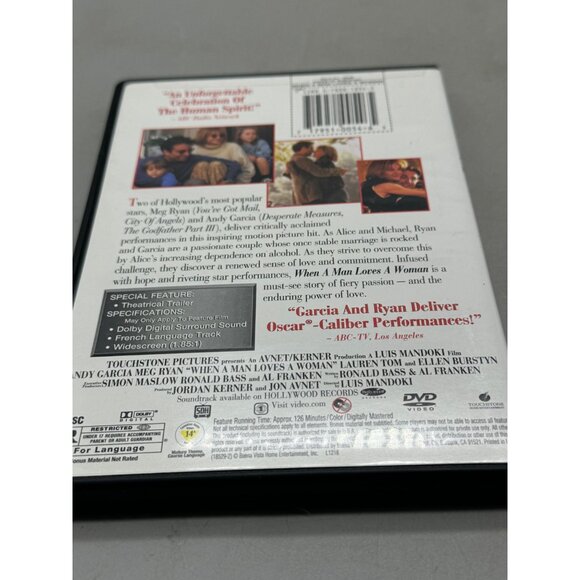 When A Man Loves A Woman DVD 1994 Andy Garcia & Meg Ryan English READ - Picture 2 of 3
